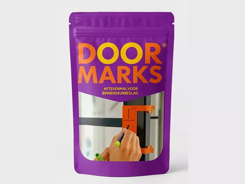 Doormarks aftekenmal voor binnendeurbeslag