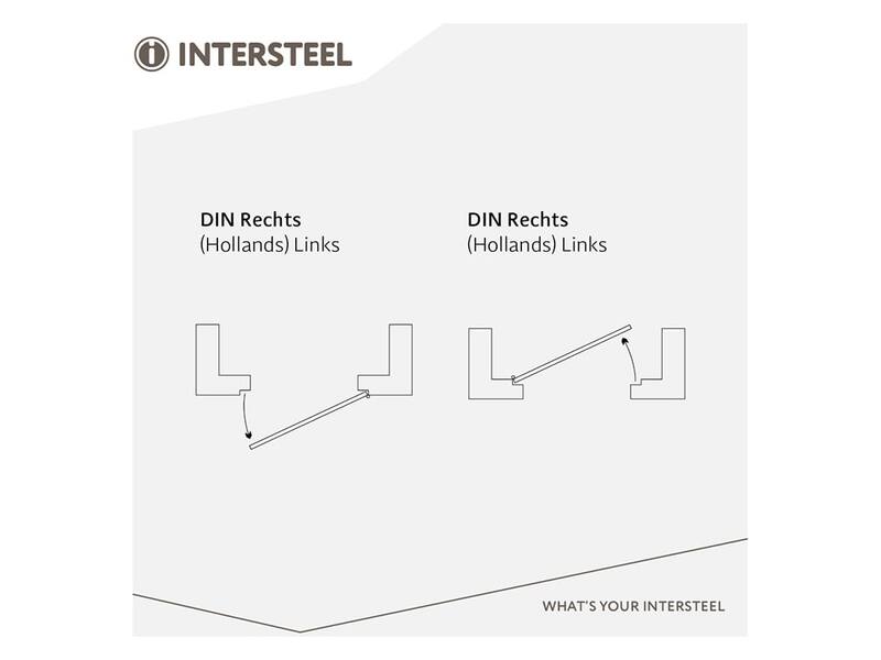 Intersteel Stiftpaumelle DIN rechts rvs geborsteld