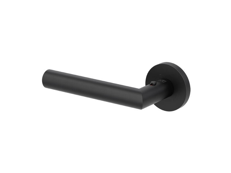 Griffwerk Deurklink Lucia Prof Smart2Lock Grafietzwart Links rond schroefrozet