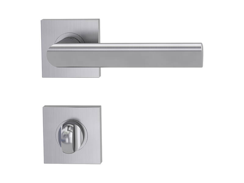 Griffwerk Deurklink TRI 134 Rvs vierkante rozet + toiletsluiting