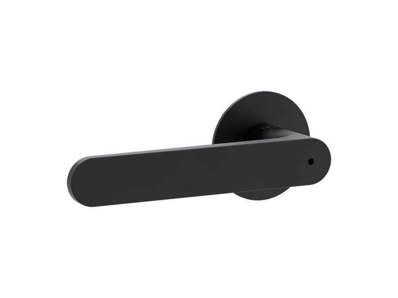 Griffwerk Deurklink Avus Piatta S Smart2Lock Grafietzwart Links rond vlak rozet