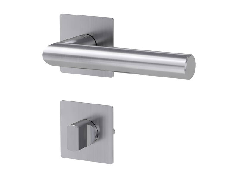 Griffwerk Deurklink Lucia Piatta S Quatro Rvs vierkant vlak rozet + toiletsluiting