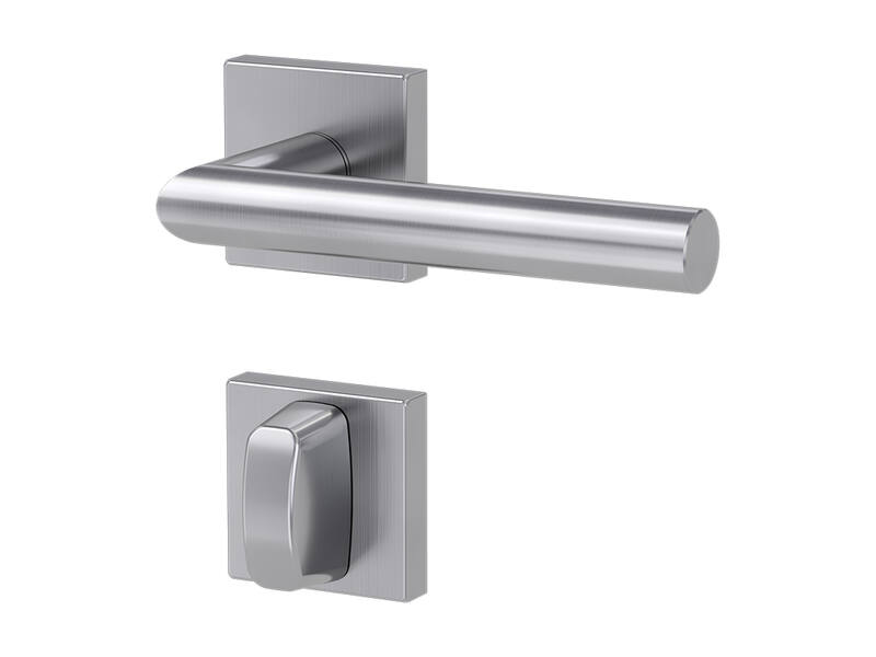 Griffwerk Deurklink Lucia Square Rvs vierkante rozet + toiletsluiting
