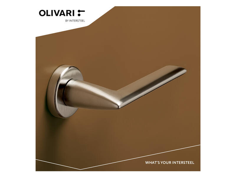 Olivari deurkruk Tecno op rozet chroom mat