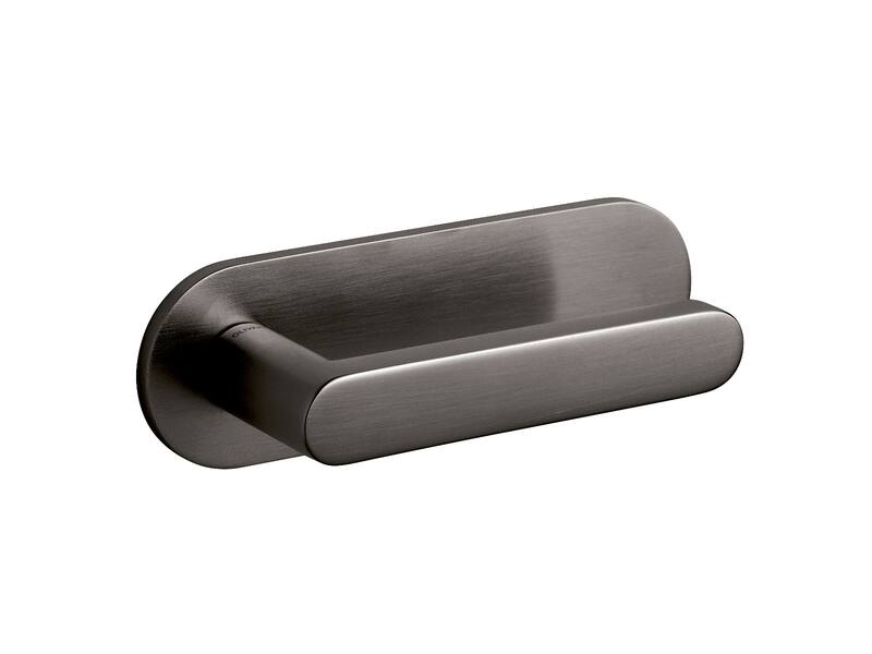 Olivari deurkruk Link horizontaal schild antractiet mat PVD