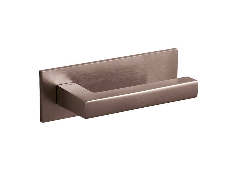 Olivari deurkruk ABC horizontaal schild brons mat PVD