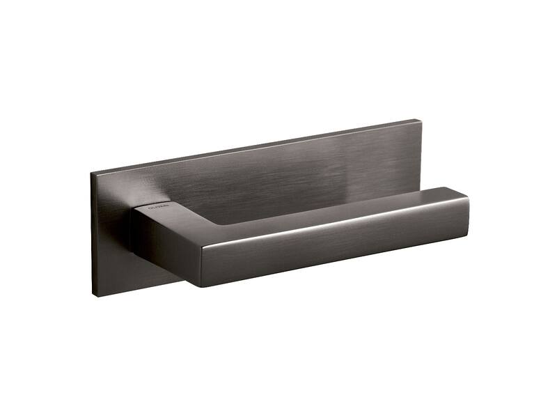 Olivari deurkruk ABC horizontaal schild antractiet mat PVD