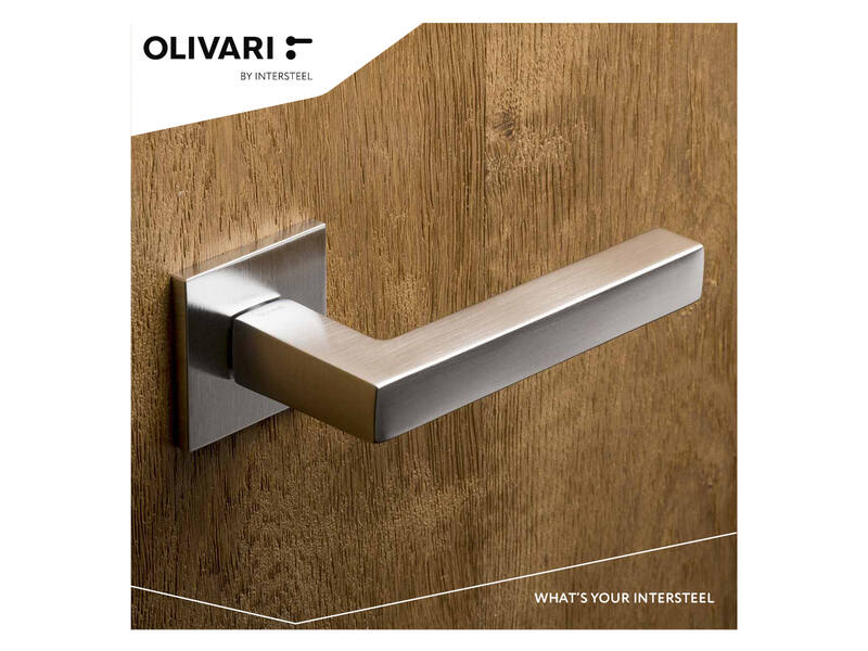Olivari deurkruk ABC op rozet rvs mat PVD