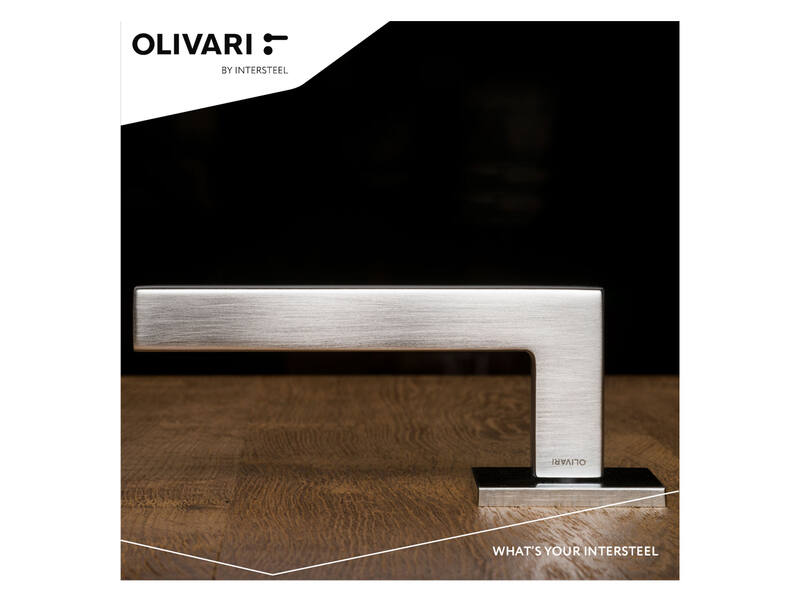 Olivari deurkruk ABC op rozet rvs mat PVD