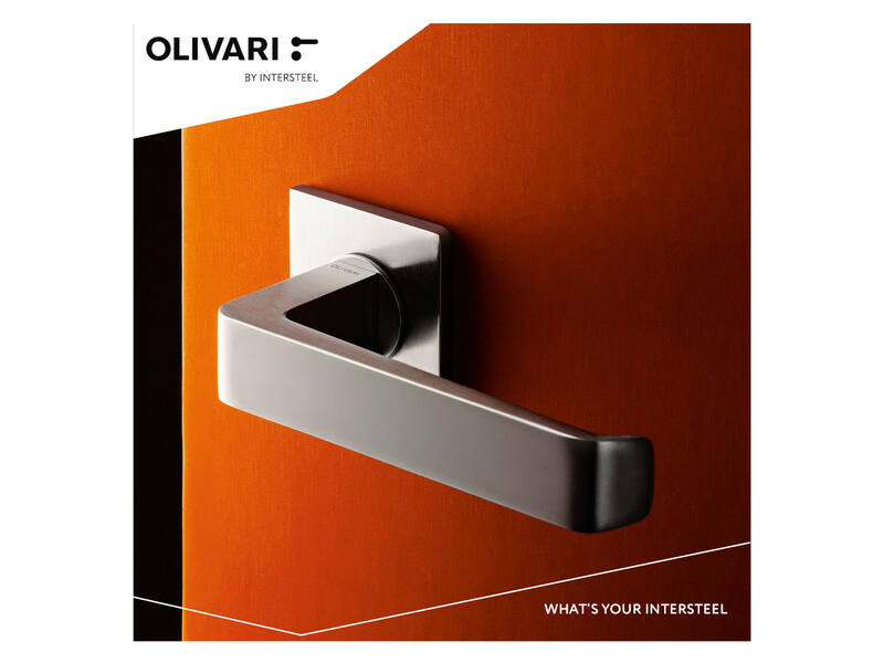 Olivari deurkruk Milano Q op rozet rvs mat PVD