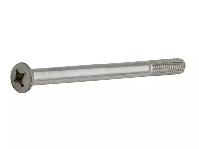 Metaalschroef Mat nikkel Lenskop M6x120mm