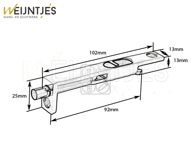 Nagelkantschuif Nikkel Chiodo 100 mm
