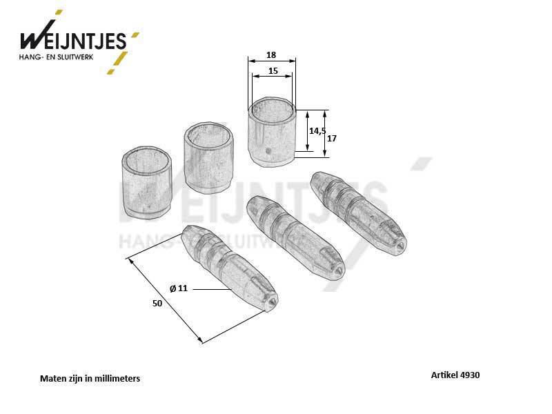 Dievenklauwen set a 3 stuks met sluitbus SKG2