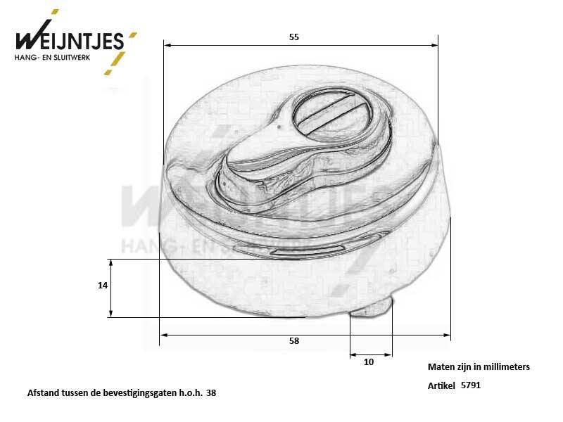 Veiligheidsrozetten met kerntrekbeveiliging Zwart SKG 3-sterren Rond 58mm