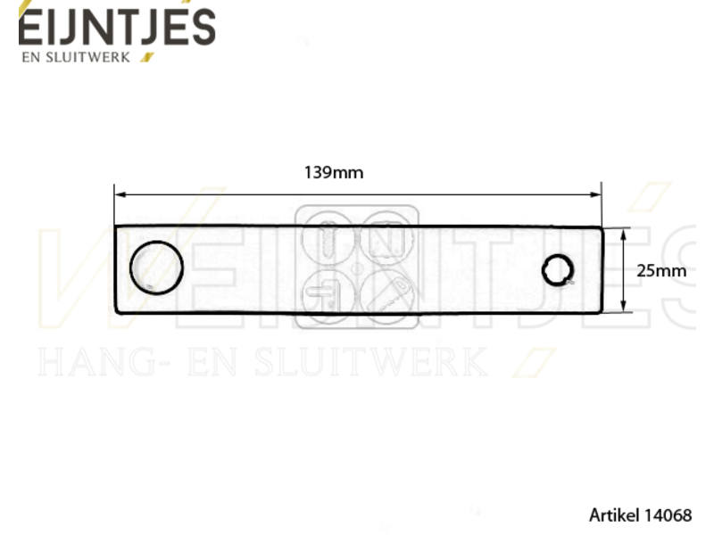 Meubeltrekker Zwart Leer koper 65 mm
