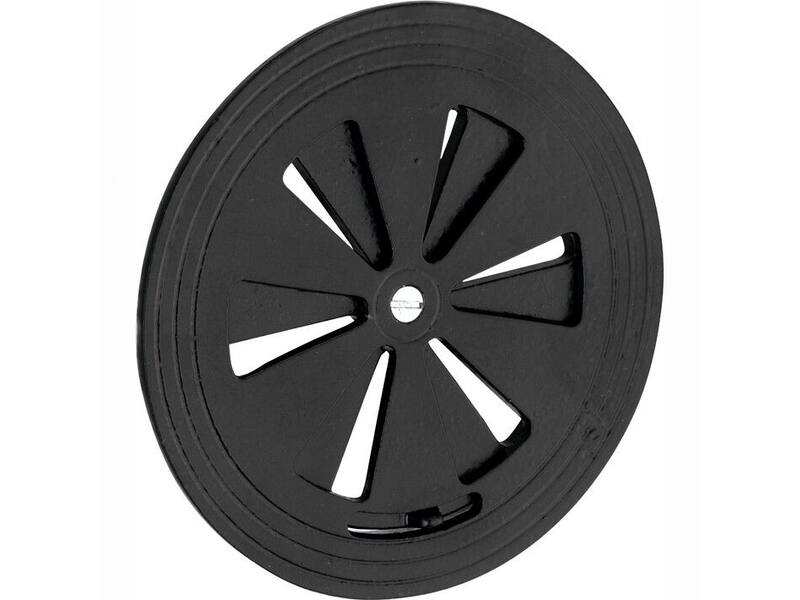 Ventilatierooster Gent rond 150mm afsluitbaar ijzer zwart