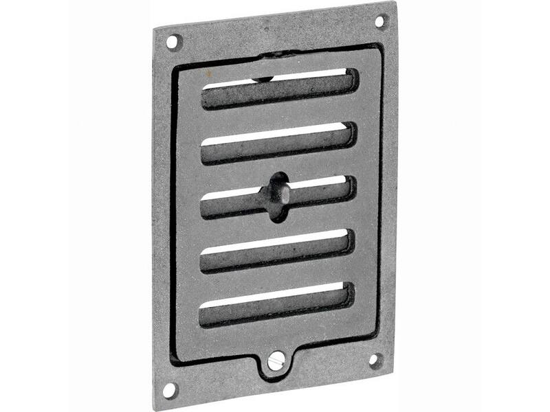 Ventilatierooster Gent rechthoek afsluitbaar ijzer blank 170x120mm