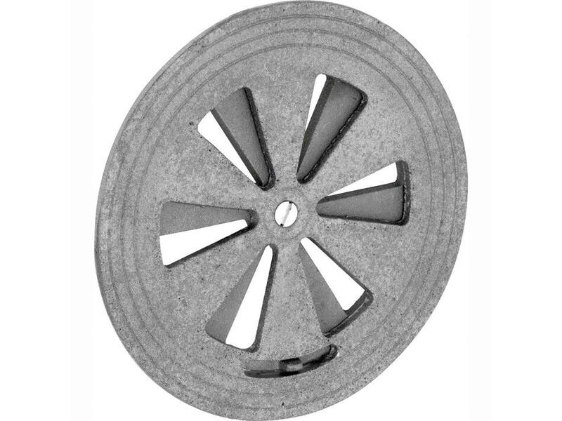 Ventilatierooster Gent rond 150mm afsluitbaar ijzer blank