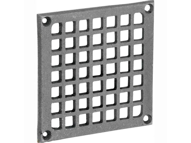 Ventilatierooster Carree 150x150mm ijzer blank