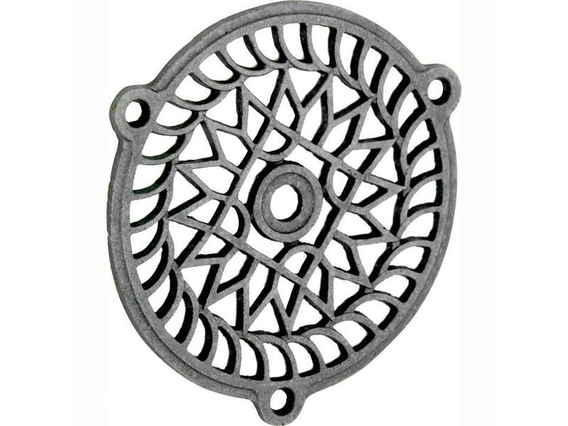 Ventilatierooster Versailles rond 160mm ijzer blank