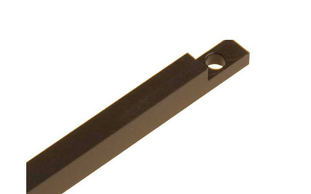 Espagnoletstang Zwart Vierkant Bal 150 cm
