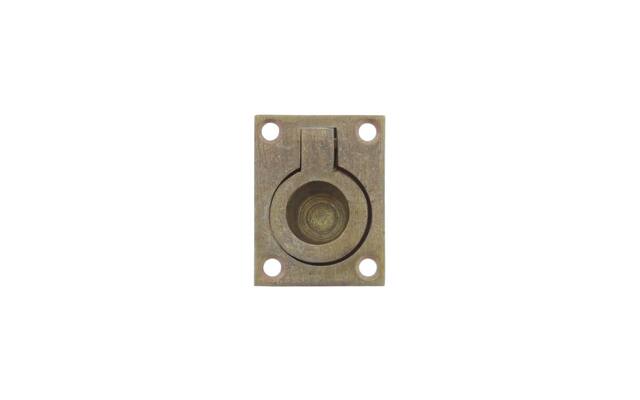 Intersteel Luikring rechthoekig 41 x 31 mm Messing getrommeld