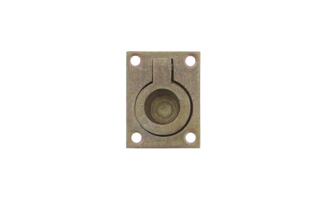Intersteel Luikring rechthoekig 50 x 39 mm Messing getrommeld