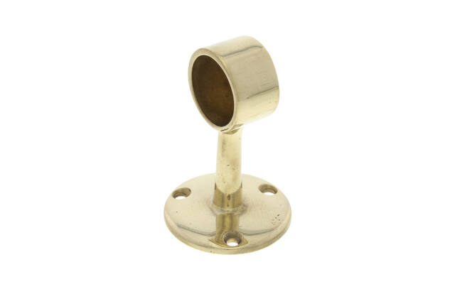 Leuningoog dicht voor buis 25 mm messing ongelakt