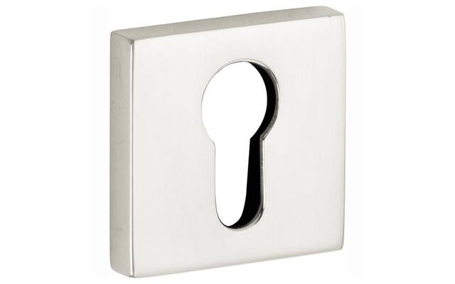 Profielcilinderrozet Nikkel Bauhaus vierkant 50x50mm