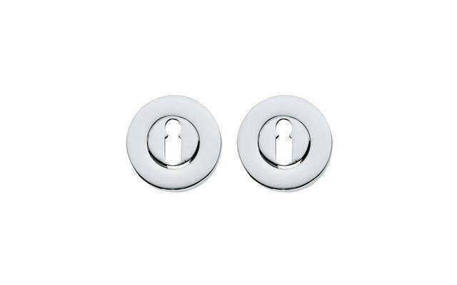 Sleutelrozet rond verdekt chroom 50mm
