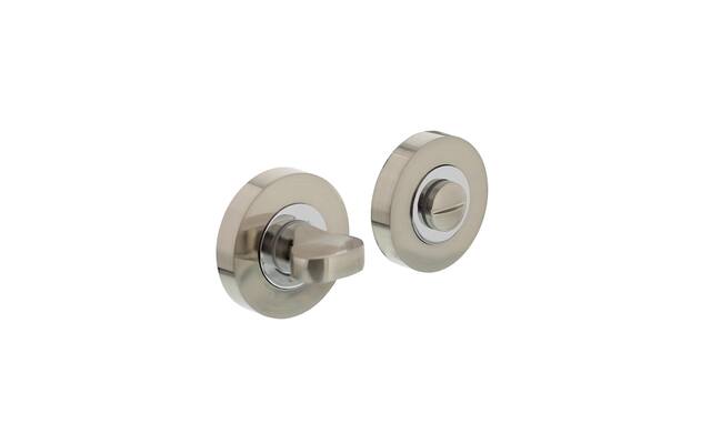 Intersteel Rozet toilet-/badkamersluiting rond chroom/nikkel mat