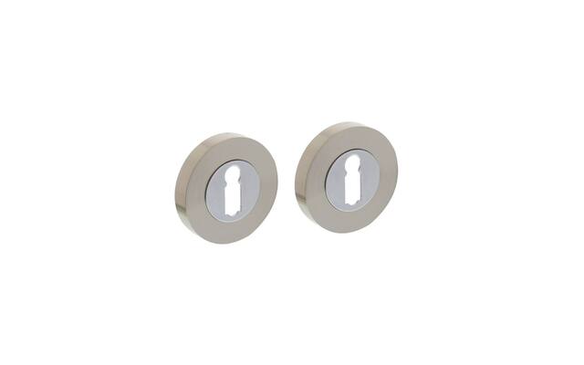Intersteel Sleutelrozetten verdekt 52x10mm Chroom/mat nikkel