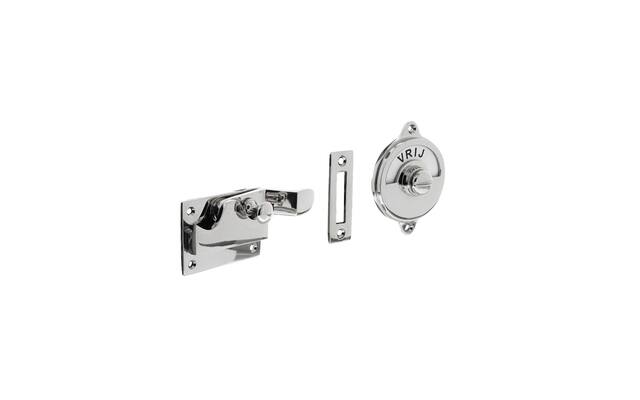Intersteel WC-overslag met bocht vrij/bezet Chroom
