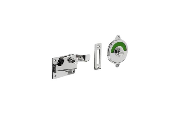 Intersteel WC-overslag met bocht rood/groen Chroom