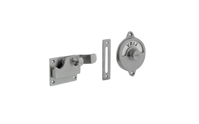 Intersteel WC-overslag met bocht vrij/bezet Chroom mat
