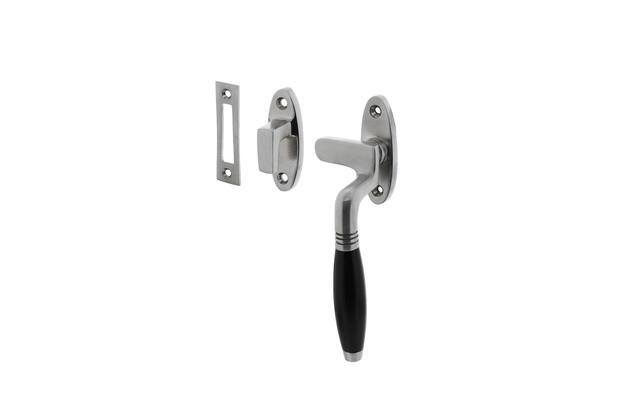 Intersteel Raamsluiting Ton rechts chroom mat / ebbenhout
