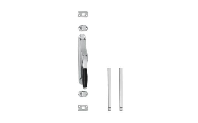 Intersteel Pomp-espagnolet Ton 400 met stangenset 2x 1250 mm chroom mat/ebbenhout