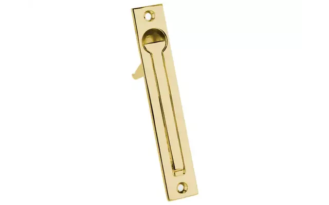 Schuifdeurtrekker kamer en suite Messing 120x20mm