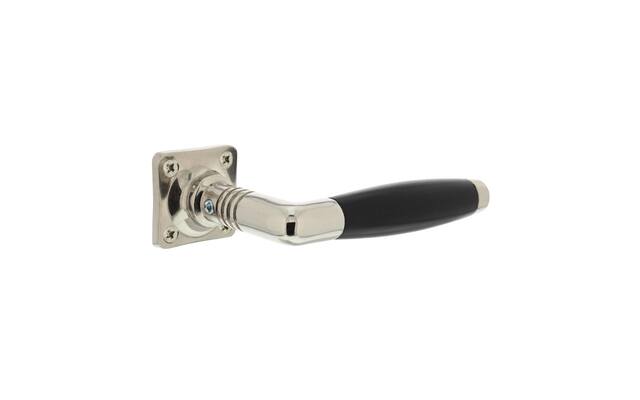 Intersteel Deurkruk Ton basic met rozet 38x38x6mm nikkel/zwart