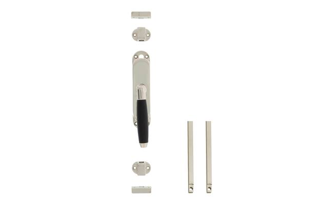 Intersteel Kruk-espagnolet rechts Ton 400 met stangenset 2x 1250 mm nikkel/ebbenhout