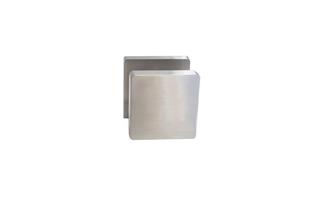 Intersteel Knop vierkant op rozet nikkel mat