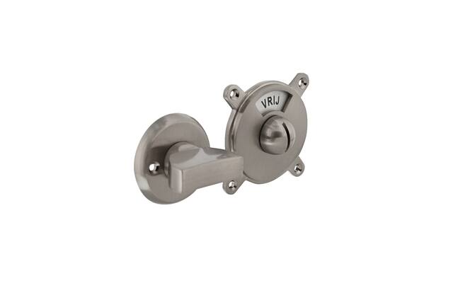 Intersteel Toilet-/badkamersluiting George vrij/bezet nikkel mat