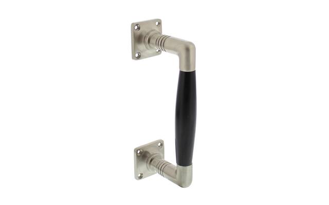 Intersteel Deurgreep Ton Basic 170 mm op vierkant rozet nikkel mat/zwart