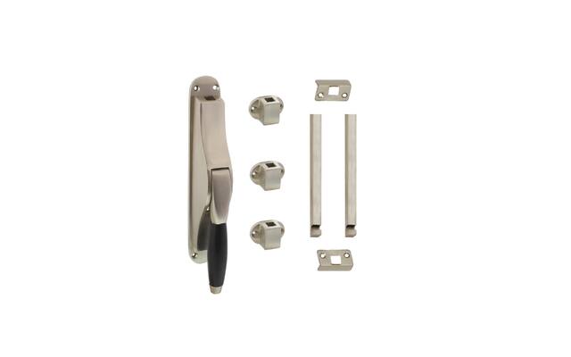 Intersteel Pomp-espagnolet Ton basic inclusief stangenset 2x 1250mm nikkel mat/ebbenhout