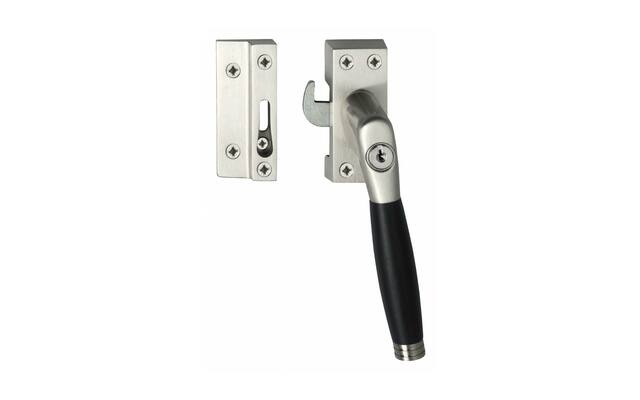 Intersteel Raamsluiting Ton 222 afsluitbaar rechts nikkel mat/ebbenhout