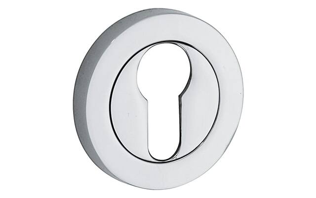 Profielcilinderrozet Chroom rond overschroef 50mm