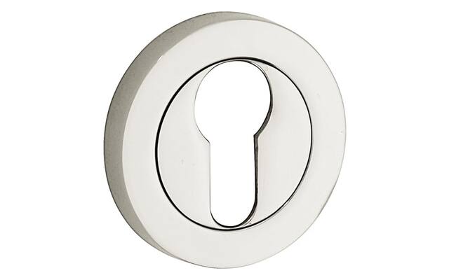 Profielcilinderrozet Nikkel rond overschroef 50mm