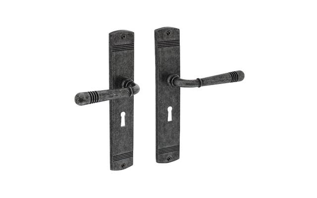 Intersteel Deurkruk Helena op schild SL56 mm oud grijs