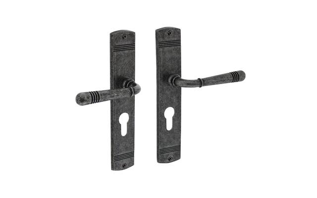Intersteel Deurkruk Helena op schild PC55 mm oud grijs
