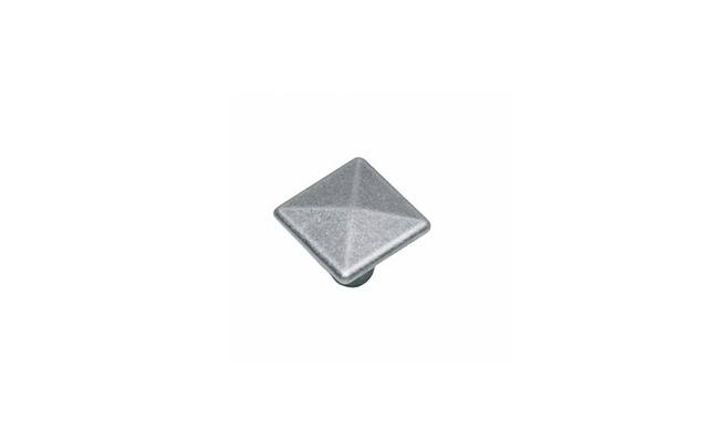 Intersteel Meubelknop vierkant 26 mm oud grijs